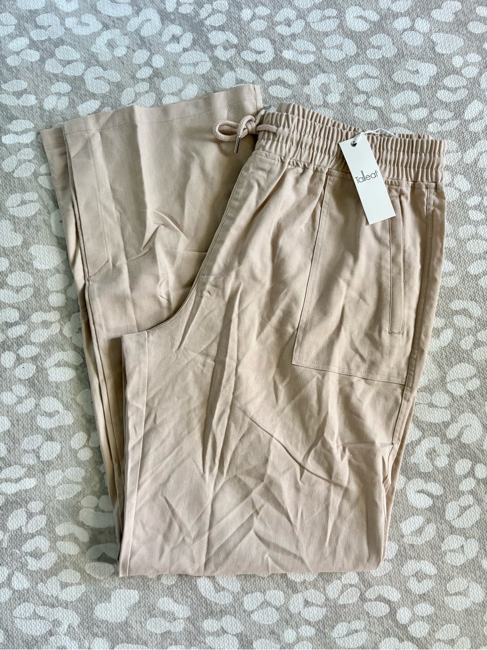 Talleaf size XL tall linen blend wide leg pants